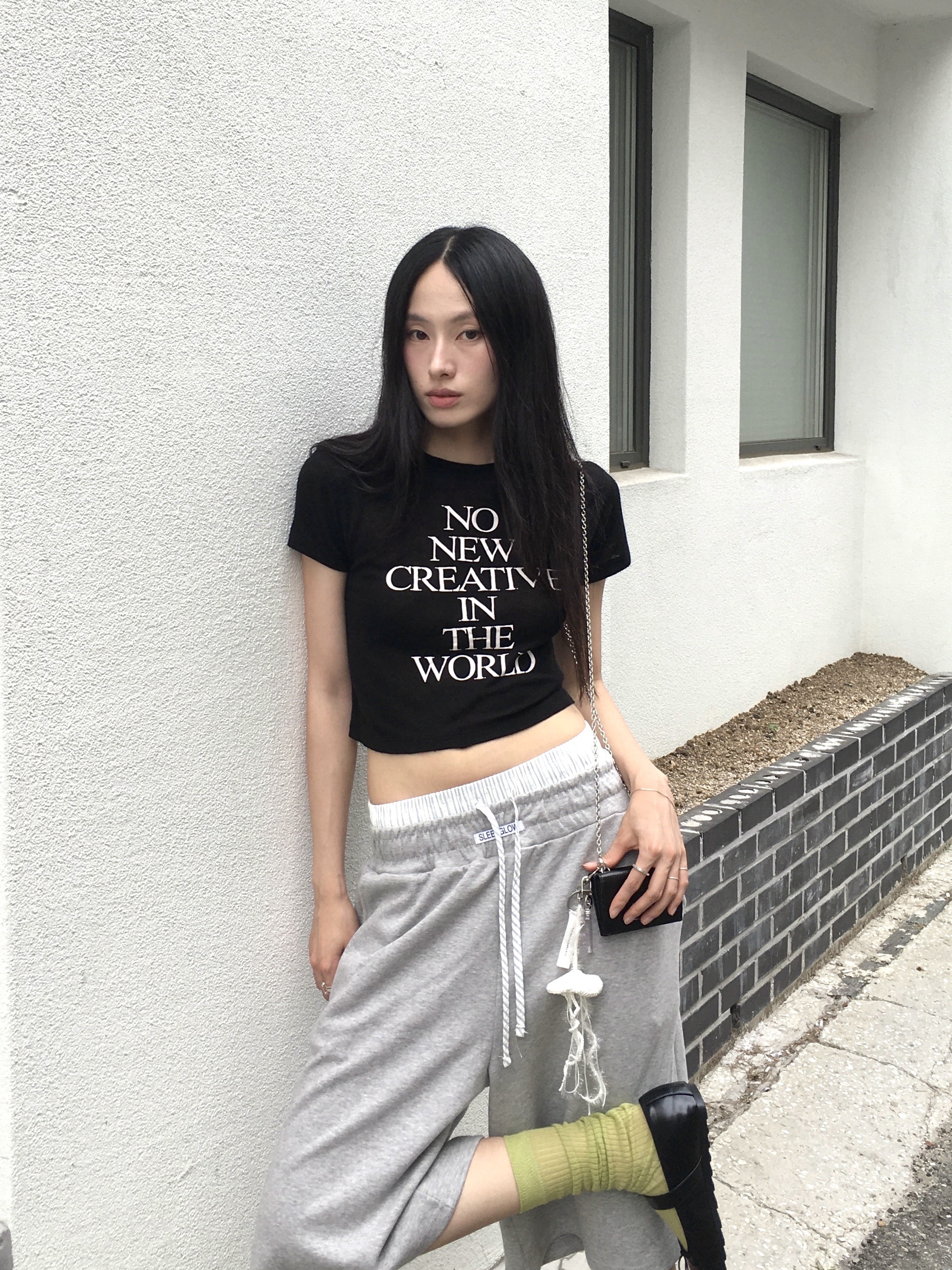 SLEEKGLOW Boxer Trunk Bermuda Pants Gray 착용 스타일 - 1