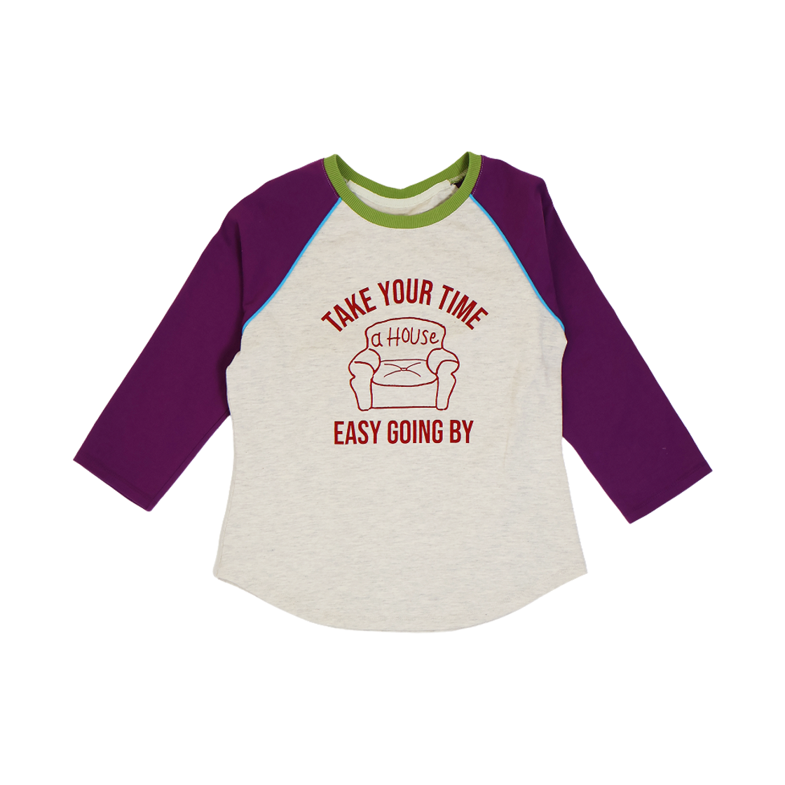 키코지 소파 레글런 티셔츠 퍼플(kikozy Sofa Raglan T-shirt Purple) - 1