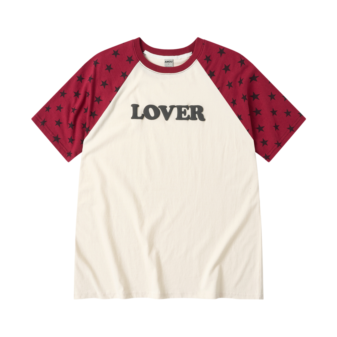 [KREAM 단독] 아모우 러버 레글런 티셔츠 레드([KREAM 단독] AMOU Lover Reglan T-Shirts Red) - 1
