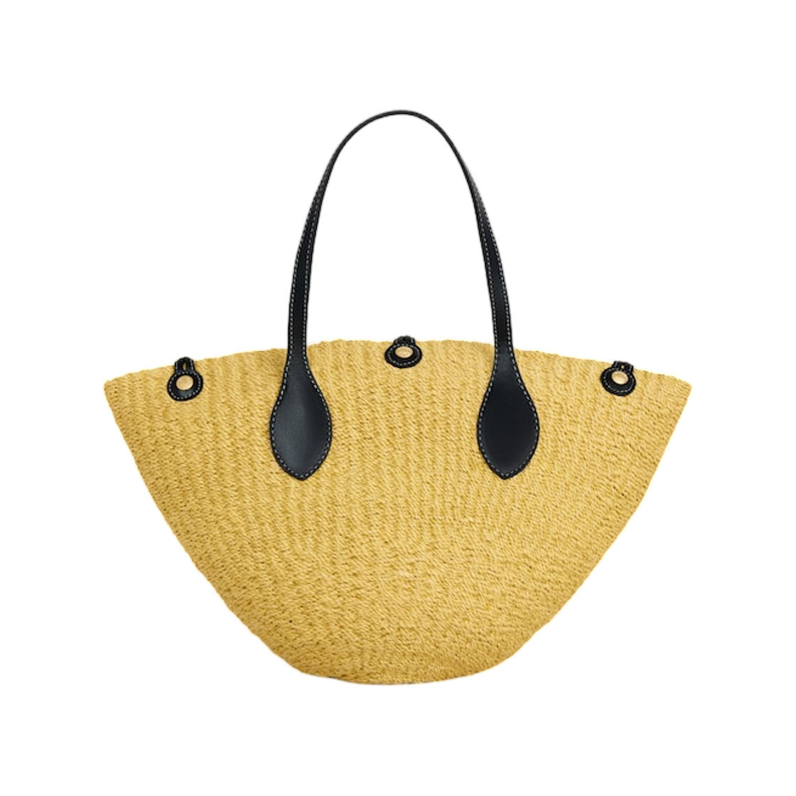 셀린느 스몰 트리옹프 비즈 베스킷 사이잘 앤 카프스킨 내츄럴 블랙(Celine Small Triomphe Beads Basket in Sisal and Calfskin Natural Black) - 3
