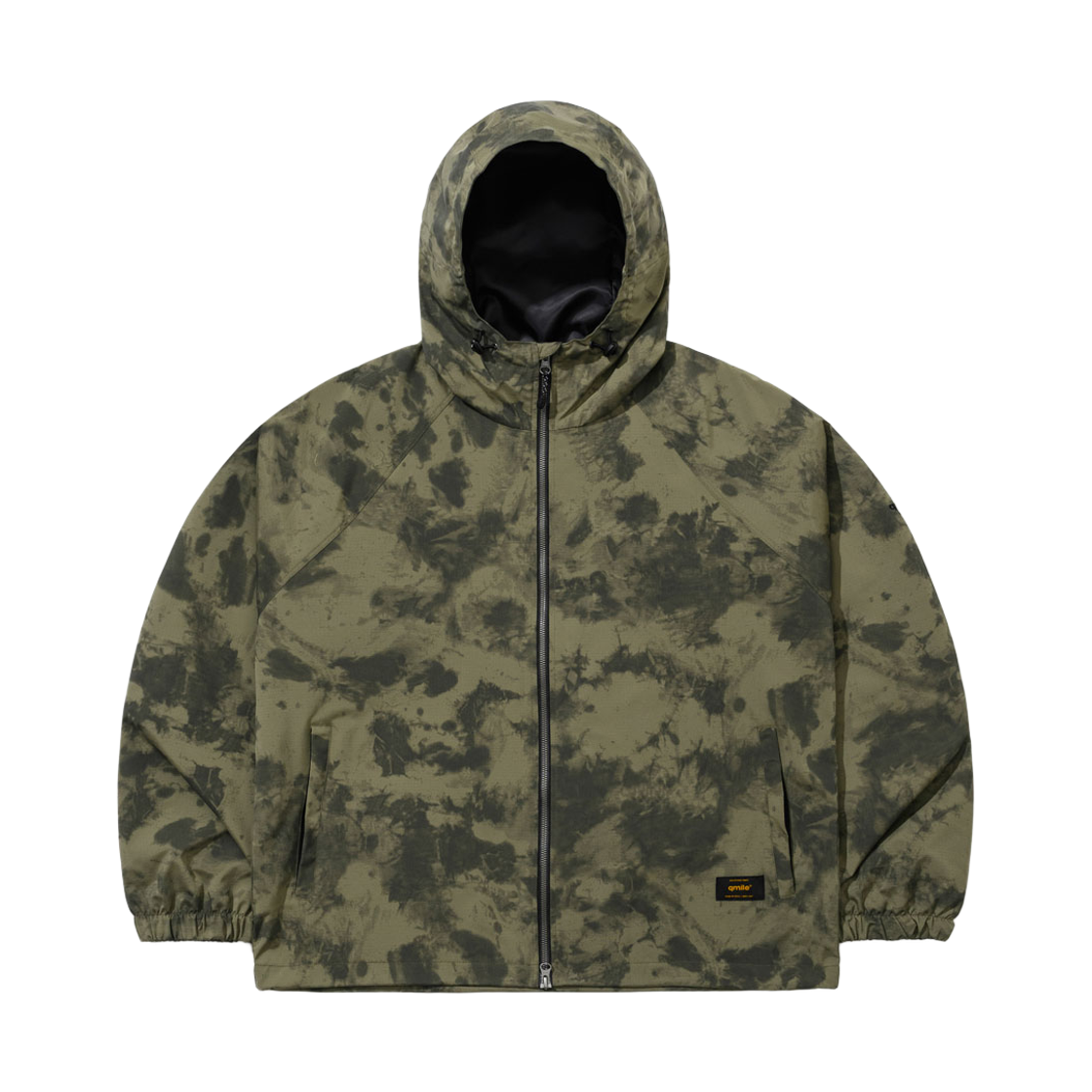 26Q321 qmile® 321 Hooded Raglan Zip Jacket Watercolor Khaki