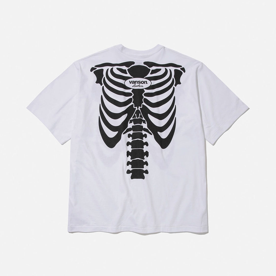 벤슨 레더 스켈레톤 스타일 본 티셔츠 / 화이트(Vanson Leathers Skeleton Style Bone T-Shirt / White) - 2