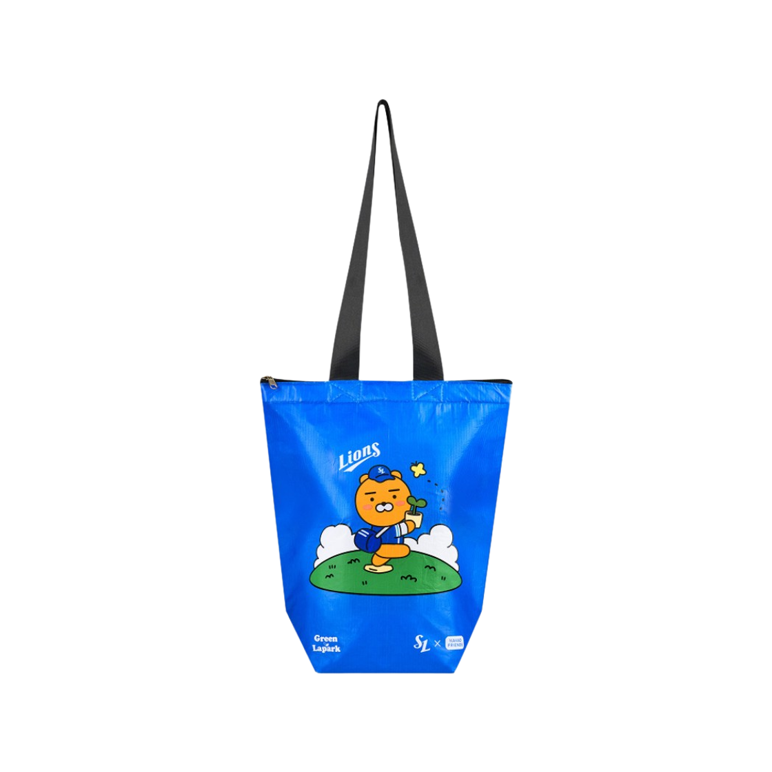 삼성 라이온즈 x 카카오 프렌즈 라이언 리유저블 보냉백 블루(Samsung Lions x Kakao Friends Ryan Reusable Cooler Bag Blue)