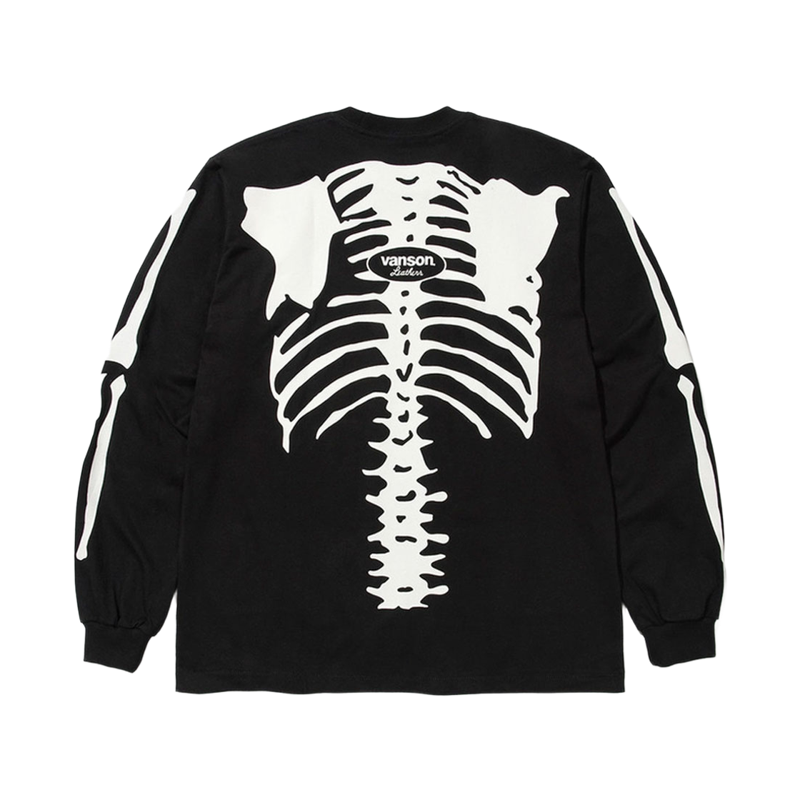 벤슨 레더 오리지날 본 롱 슬리브 티셔츠 / 블랙(Vanson Leathers Original Bone Long Sleeve T-shirt / Black) - 2