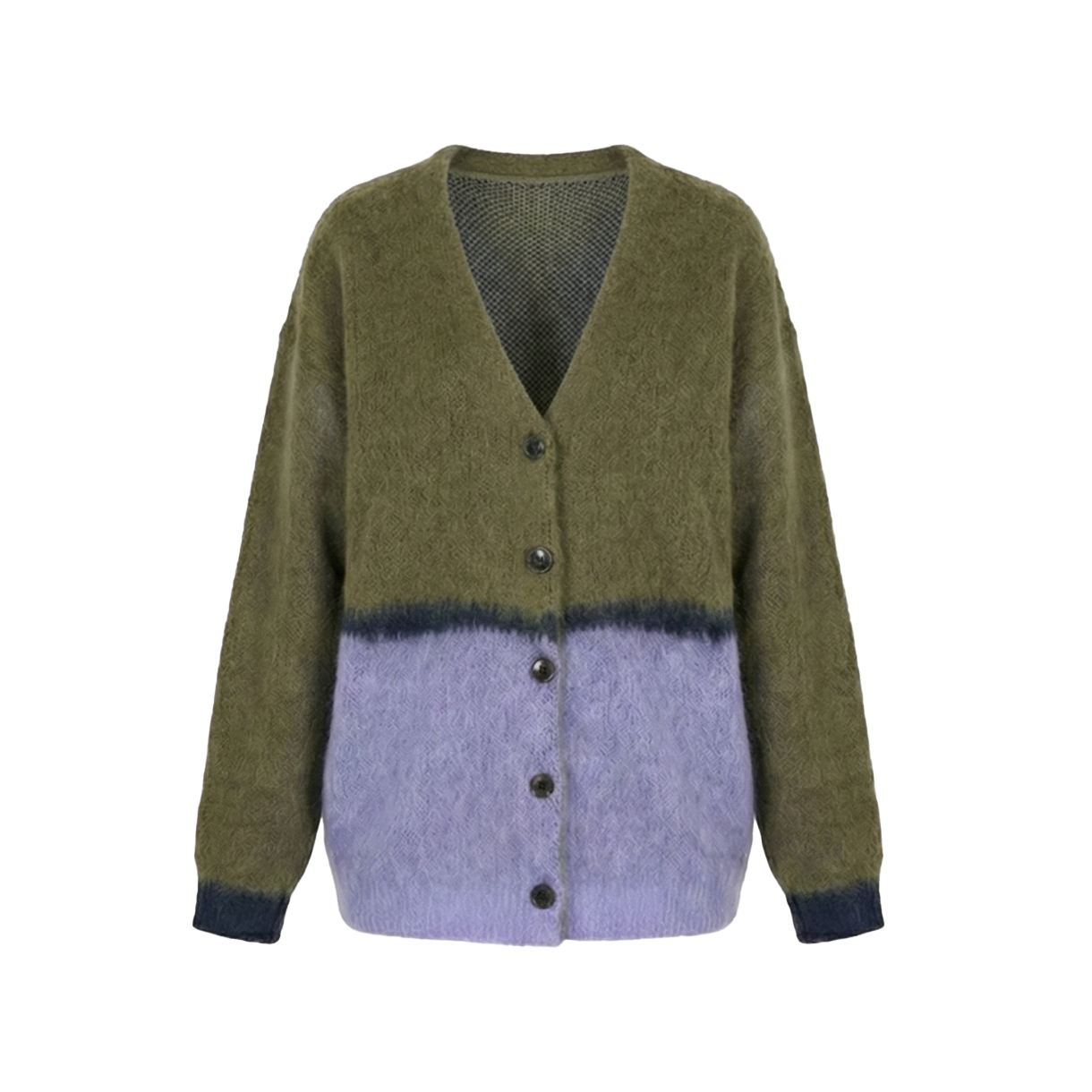 곤히 레이 니트 가디건_카키(GONHEE LAY KNIT CARDIGAN_Khaki) - 1