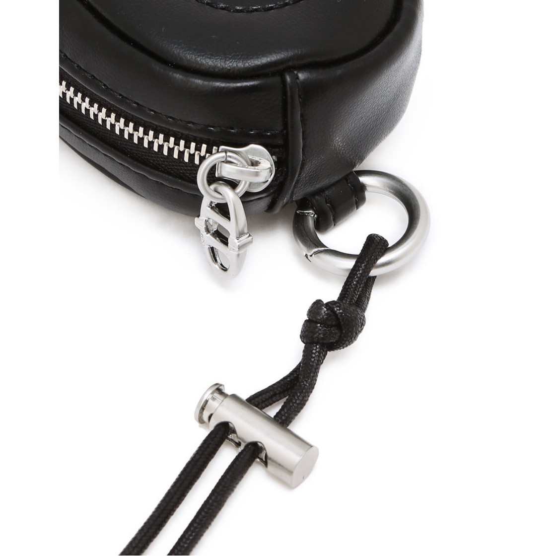 아떼 바네사브루노 액세사리 스탬프 블랙 원형 카드 파우치 AAHO6E900BK 블랙(Athe Vanessabruno Acc Stamp Black Round Card Pouch Black) - 3