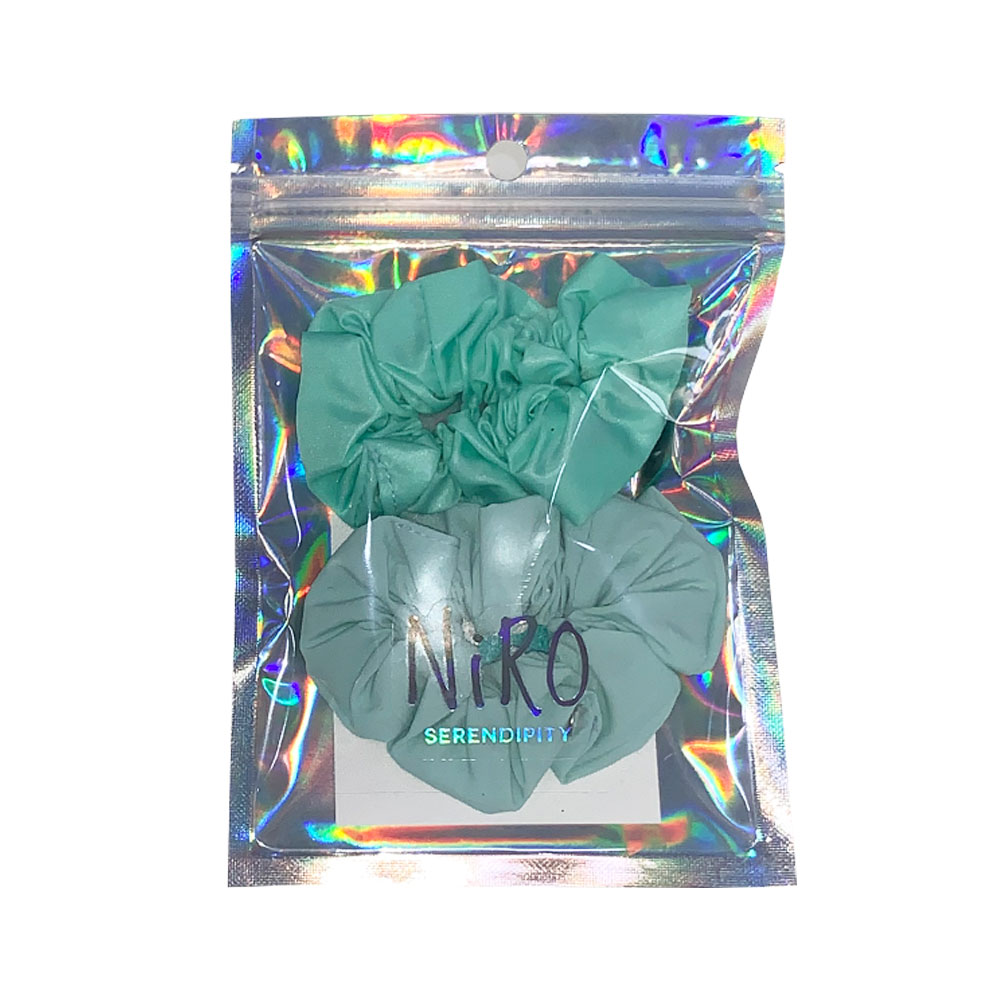 니로 세렌디피티 (2세트) 니로 민트 미니 스크런치 #880(NiRO.SERENDiPiTY (2Set) Niro Mint Mini Scrunchie #880) - 3