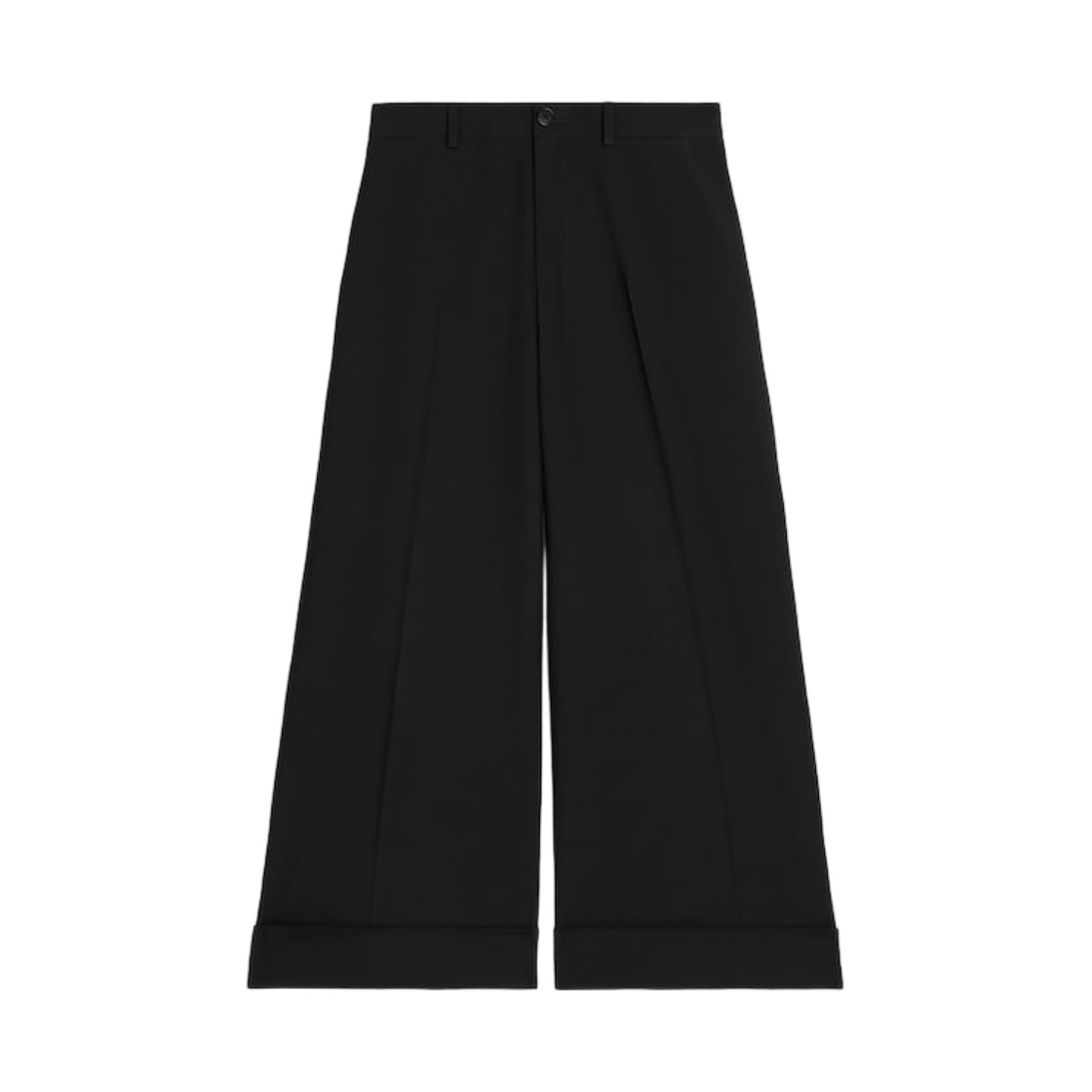 (W) 셀린느 도크 트라우저 울 개버딘 블랙((W) Celine Docks Trousers in Wool Gabardine Black) - 1