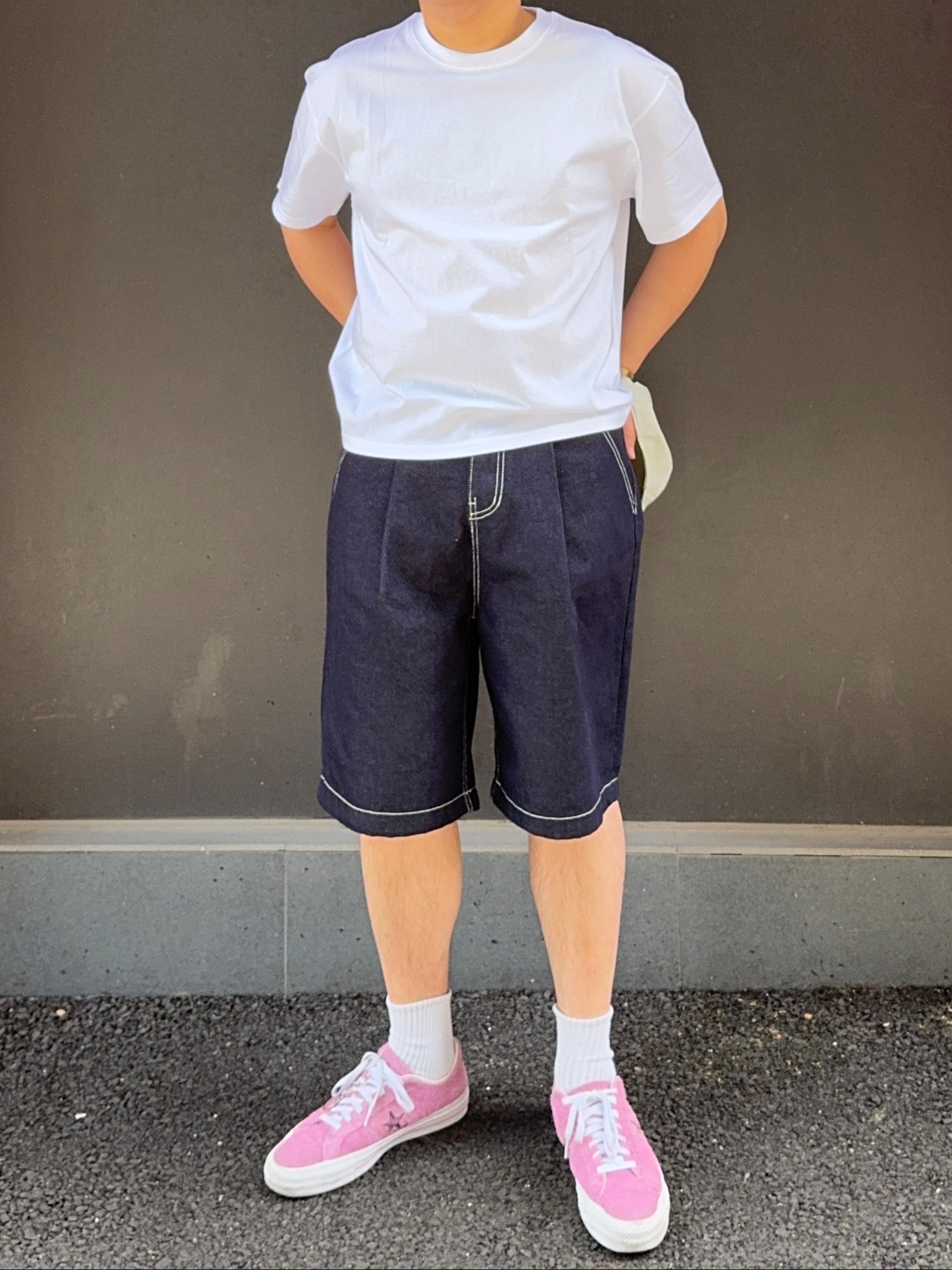 Knitted Cotton Crop T-Shirts White, Knitted 2PACK Cotton Crop T-Shirts 3 COLOR 착용 스타일