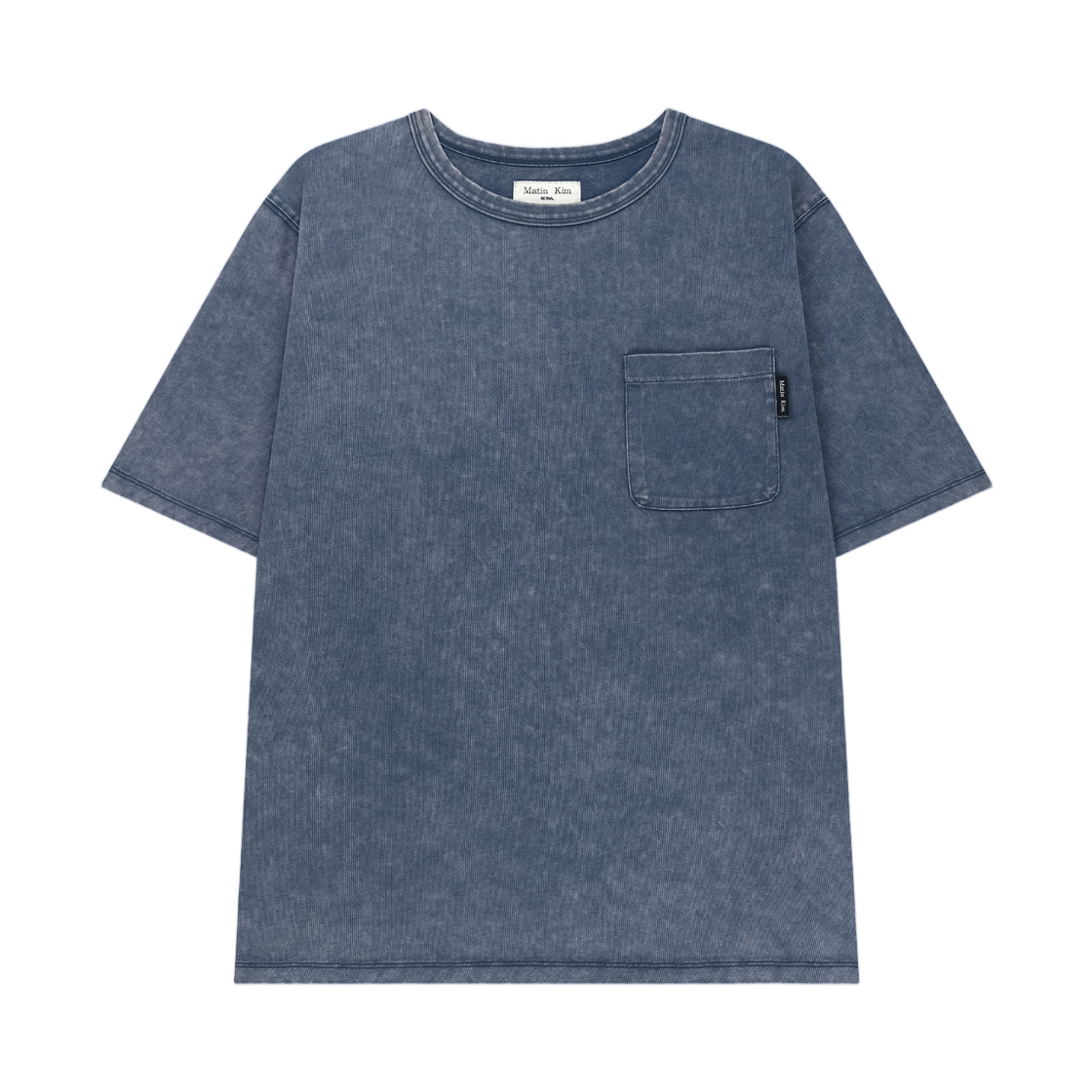 MK2634TS503HMB Matin Kim Vintage Washed Pocket Top In Smoke Blue