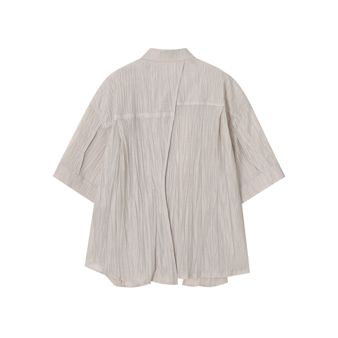 송지오 컬렉션 폴립티크 크리스 하프 셔츠 베이지(SONGZIO COLLECTION Polyptych Crease Half Shirt Beige) - 2