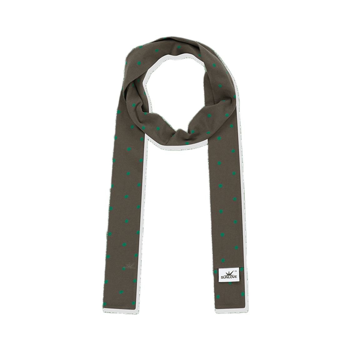 [트리플적립] 썬러브 패턴 스카프 브라운