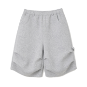 Millo Archive Arch-Drop Sweat Half Pants Melange Gray