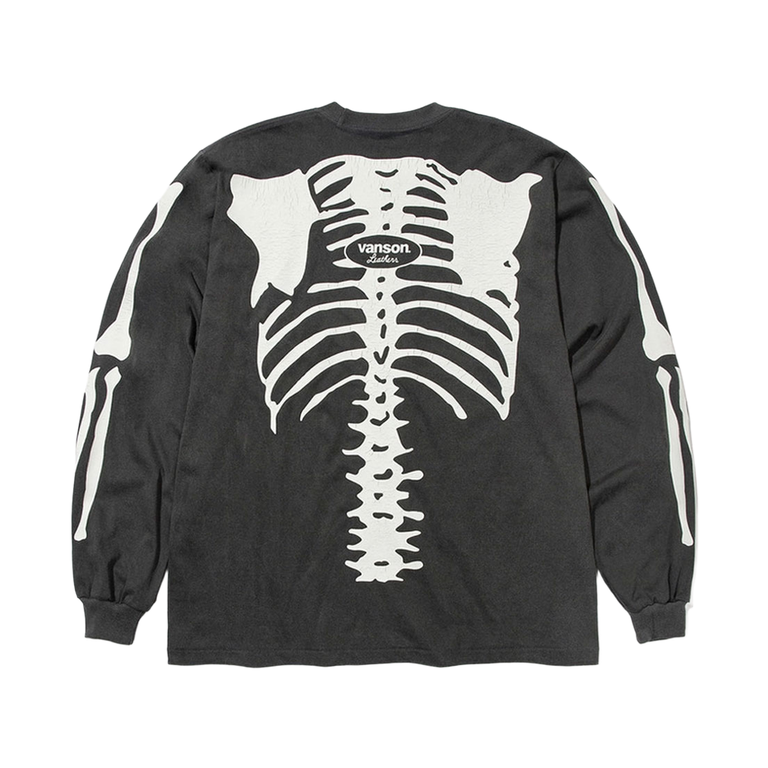 벤슨 레더 오리지날 본 롱 슬리브 티셔츠 / 피그먼트(Vanson Leathers Original Bone Long Sleeve T-shirt / Pigment) - 2