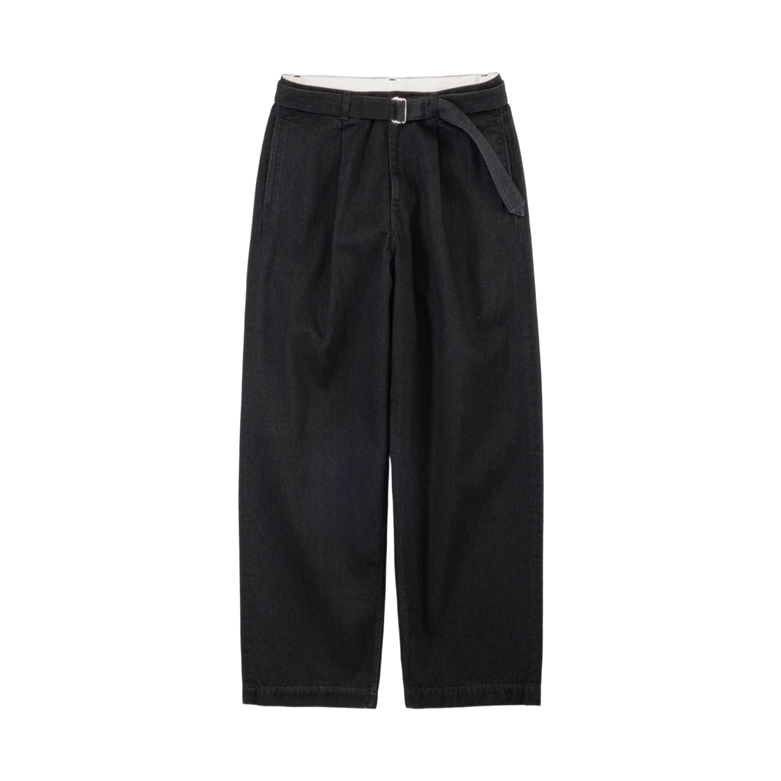 그라프페이퍼 셀비지 데님 벨티드 팬츠 블랙(Graphpaper Selvage Denim Belted Pants Black)