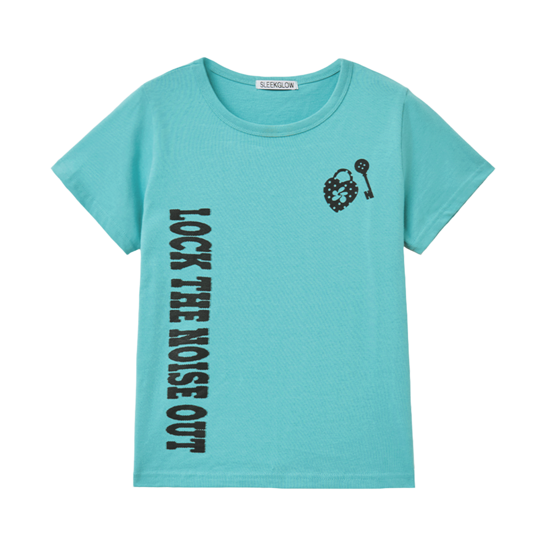 슬릭글로우 언락 세미 크롭 티셔츠 민트(SLEEKGLOW Unlock Semi Crop T-Shirt Mint)