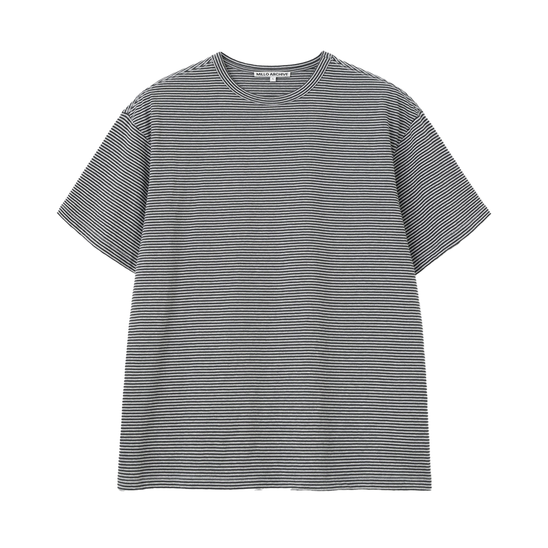 밀로 아카이브 모즈 스트라이프 티셔츠 멜란지 그레이