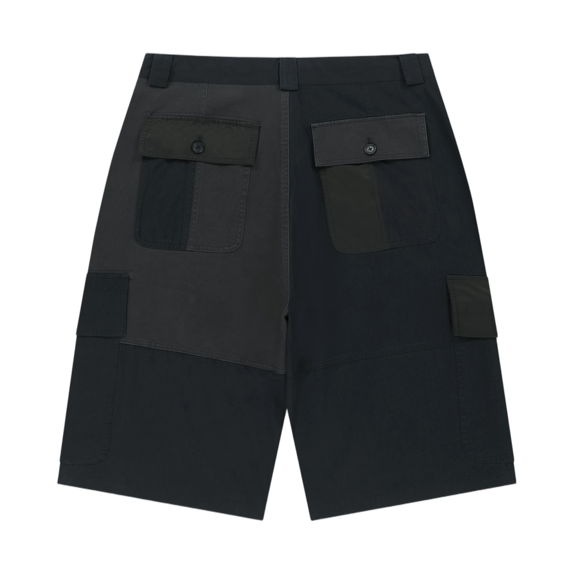 마뗑킴 패치워크 카고 버뮤다 팬츠 차콜(Matin Kim Patchwork Cargo Bermuda Pants In Charcoal) - 2