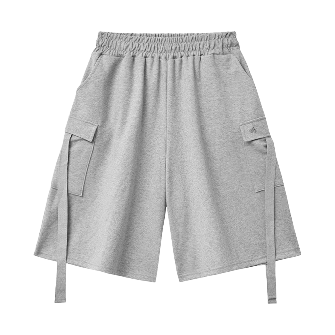 SGBF14SH005-2 SLEEKGLOW Cargo Strap Bermuda Sweat Pants Gray