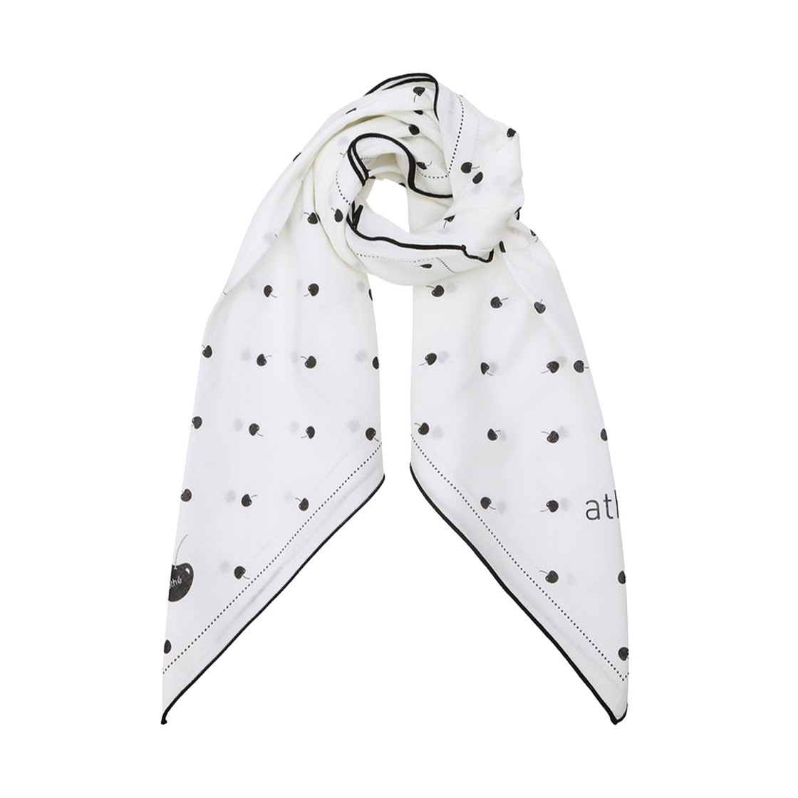 아떼 바네사브루노 액세사리 체리패턴 코튼 스카프 AASC6E001IV 아이보리(Athe Vanessabruno Acc Cherry Pattern Cotton Scarf  Ivory) - 1