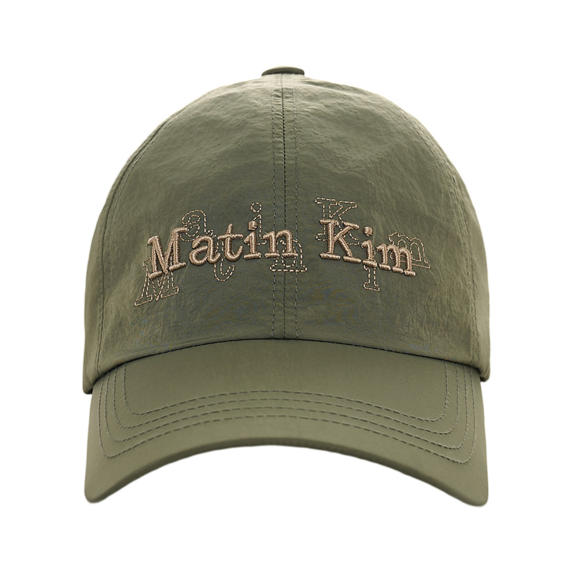 MK2634HT009MKH Matin Kim Overlay Logo Ball Cap In Khaki