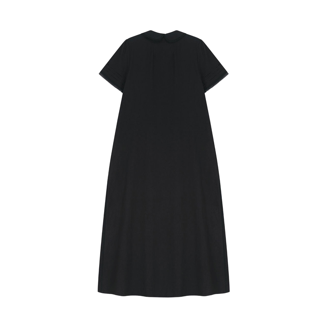 비자비 엠브로이더드 레이스 트림 코튼 드레스 블랙(VIS A VIS Embroidered Lace Trim Cotton Dress Black) - 2