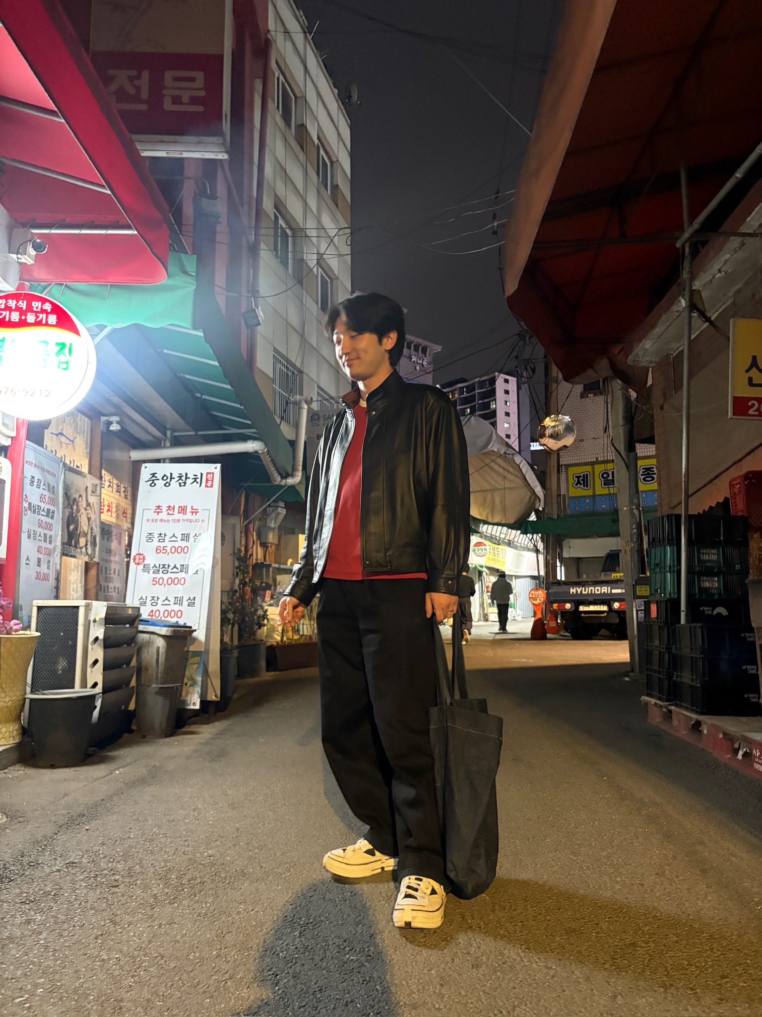 Graphpaper Selvage Denim Belted Pants Black, Converse x Feng Chen Wang Chuck 70 Ox 2-in-1 Egret 착용 스타일 - 2