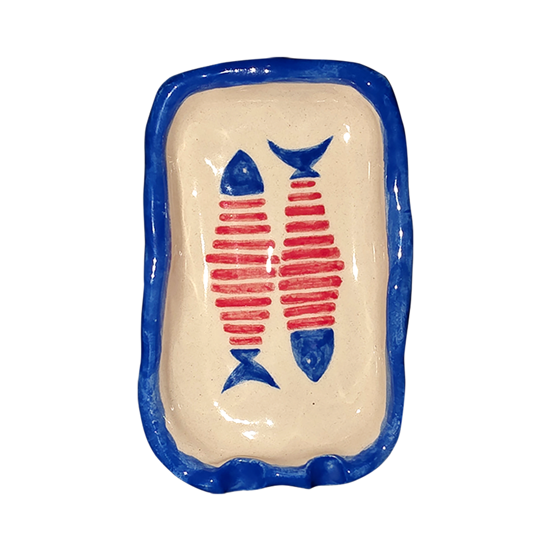 체리드라이버 물고기 뼈 세라믹 재떨이(Cherry Driver Fishbone Handmade Ashtray)