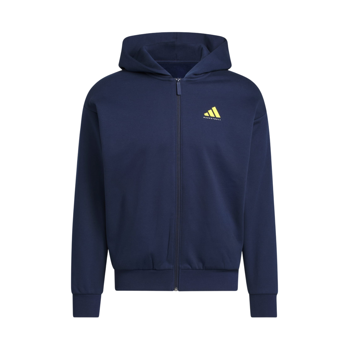 JZ9527 Adidas Basketball Full Zip Hoodie Gender Neutral Night Indigo - KR Sizing
