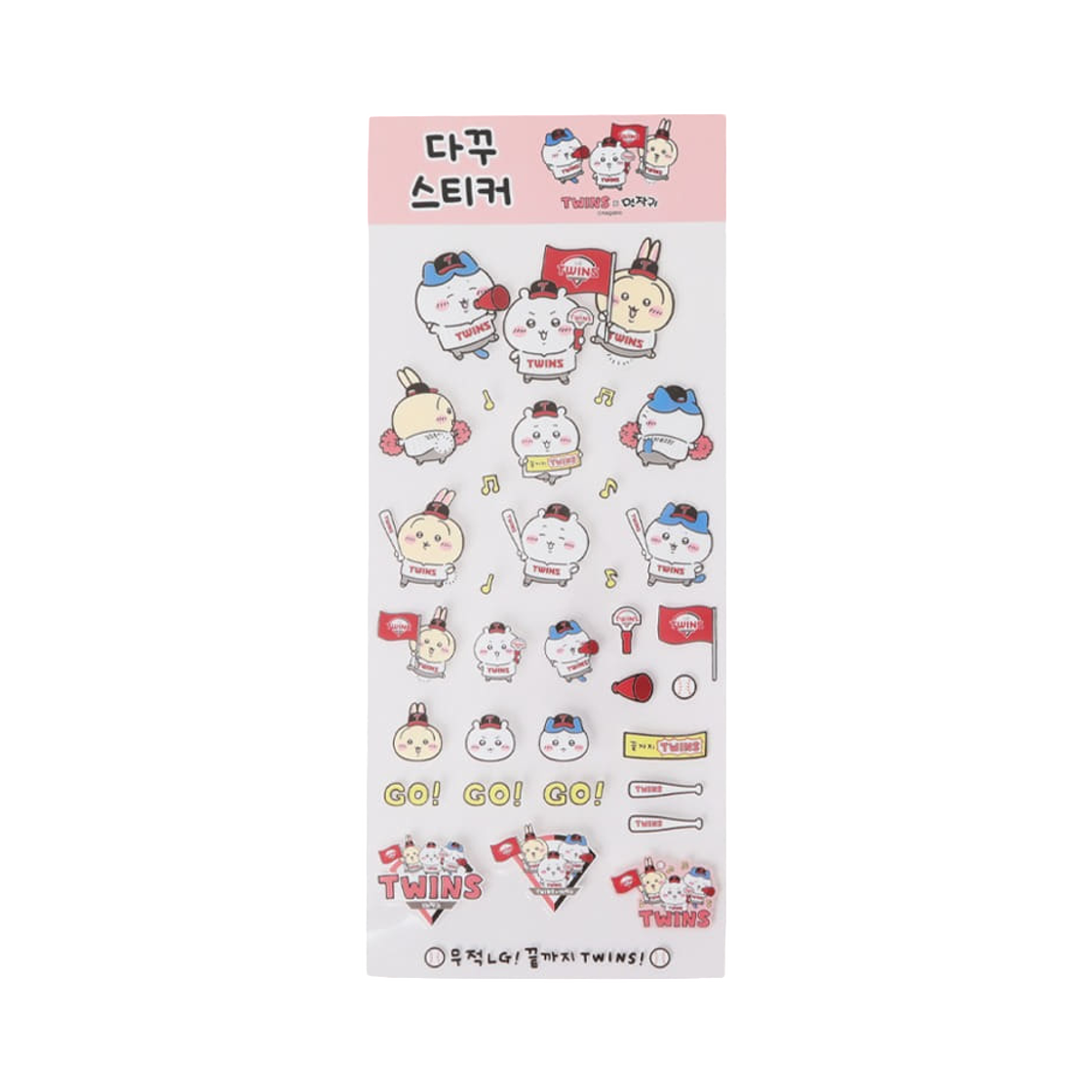 LG 트윈스 x 치이카와 캐릭터 다꾸 스티커 멀티(LG Twins x Chiikawa Character Deco Sticker Multi) - 1