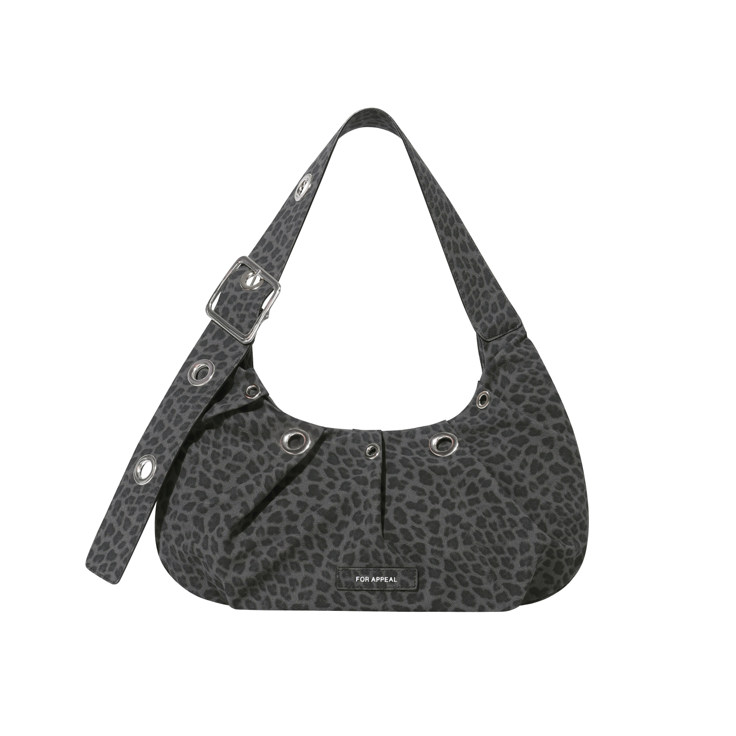 포어필 캐리 라이트 호보백 레오파드 블랙(For Appeal Carry Light Hobo Bag Leopard Black)