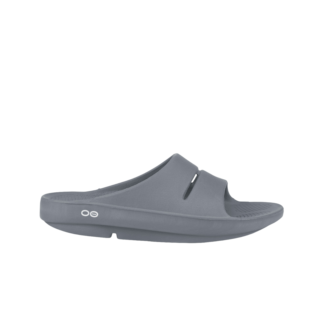 [5% 적립] 우포스 Ooahh 진한 그레이 남여공용 슬라이드([5% 적립] OOFOS Ooahh Dark Gray Unisex Slides)