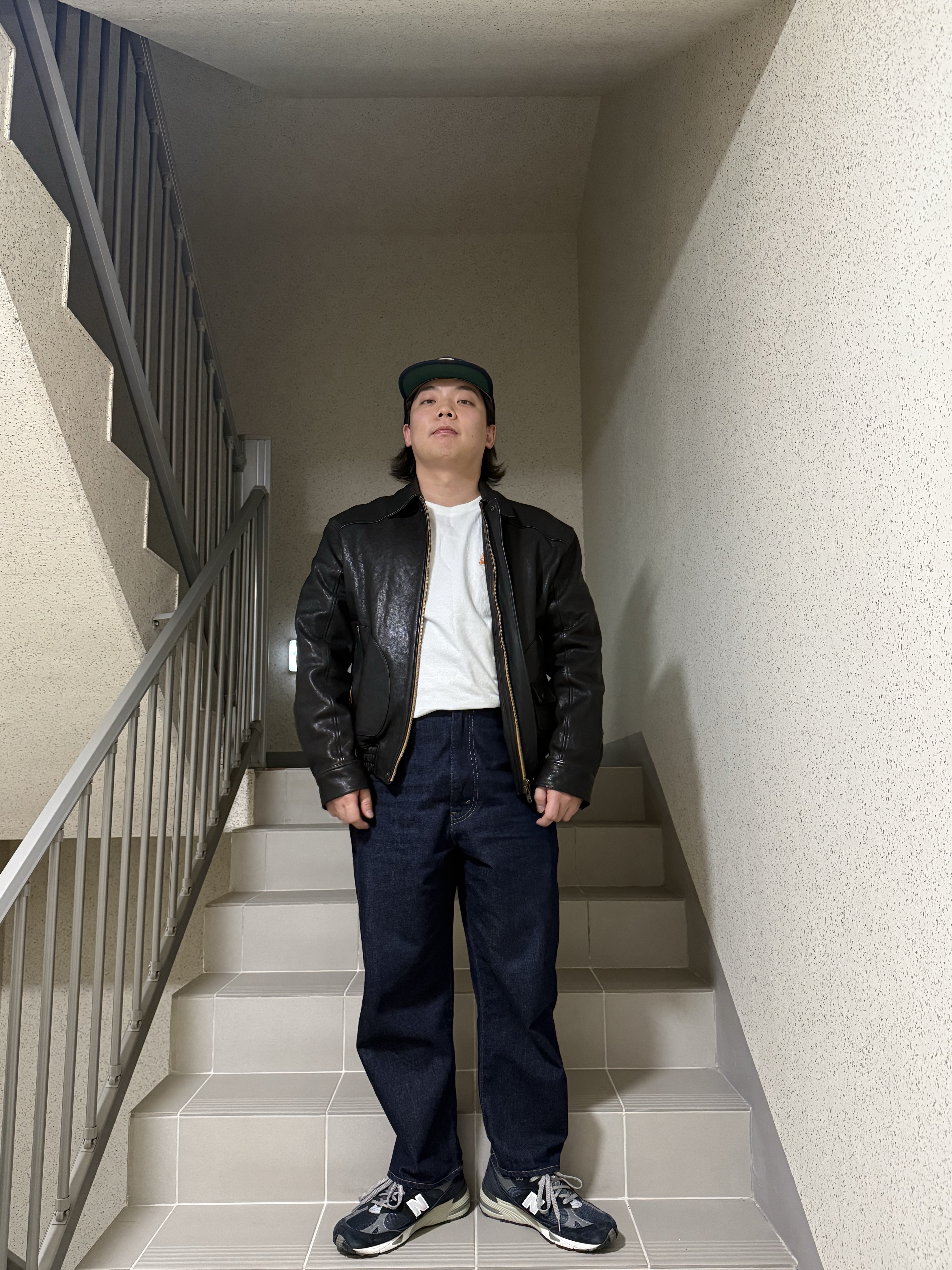 New Balance 991 Made in UK Navy 착용 스타일 - 6