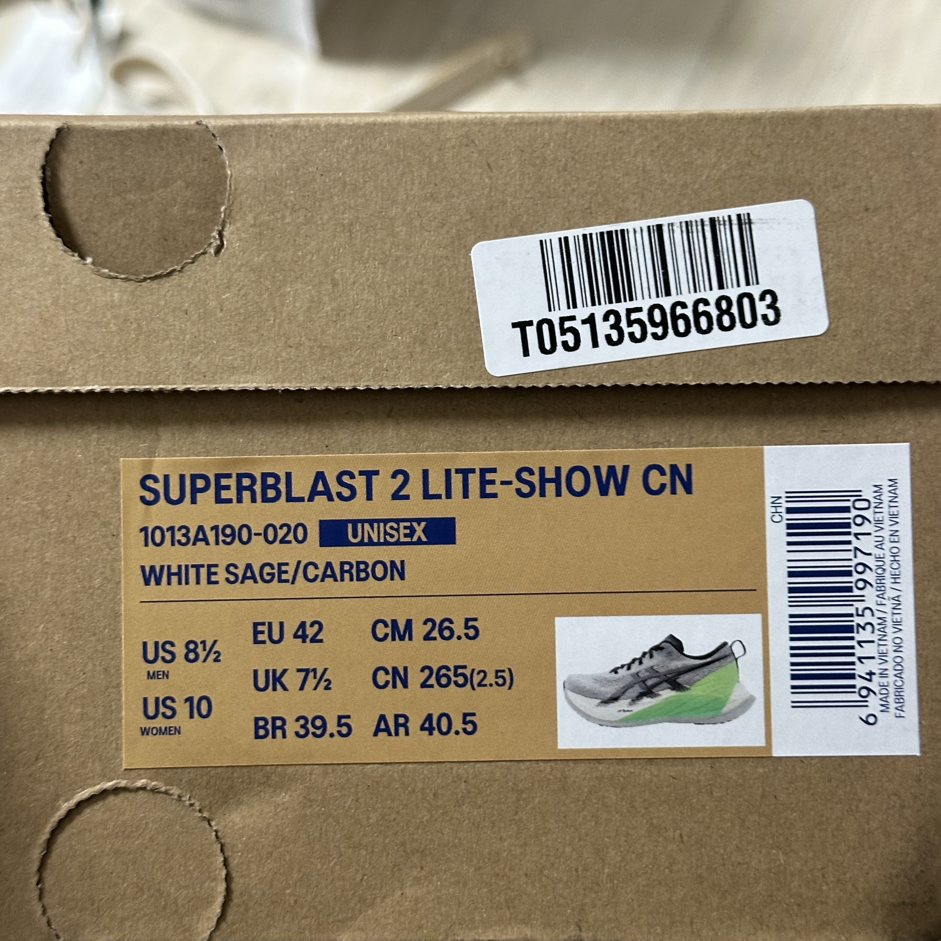 Asics Superblast 2 Lite Show CN White Sage Carbon 착용 스타일 - 2
