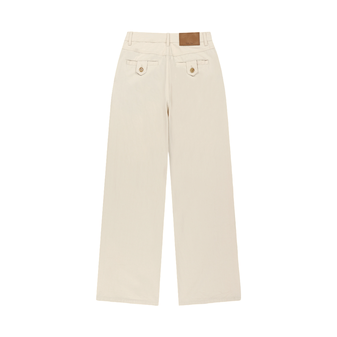 (W) 마뗑킴 스터드 포인트 컬러 데님 팬츠 크림((W) Matin Kim Stud Point Color Denim Pants In Cream) - 2