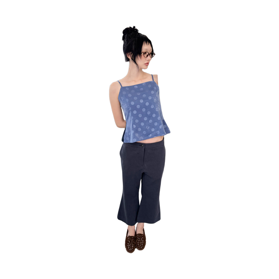 키코지 앵클 렝스 팬츠 네이비(kikozy Ankle-Length Pants Navy) - 2