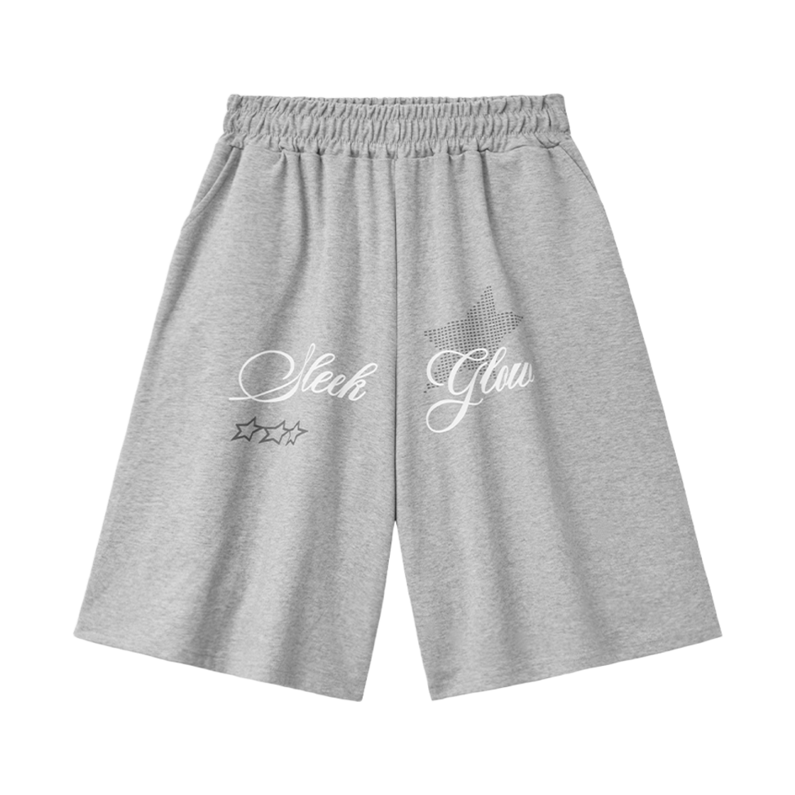 슬릭글로우 스타 버뮤다 스웨트 팬츠 그레이(SLEEKGLOW Star Bermuda Sweat Pants Gray) - 1