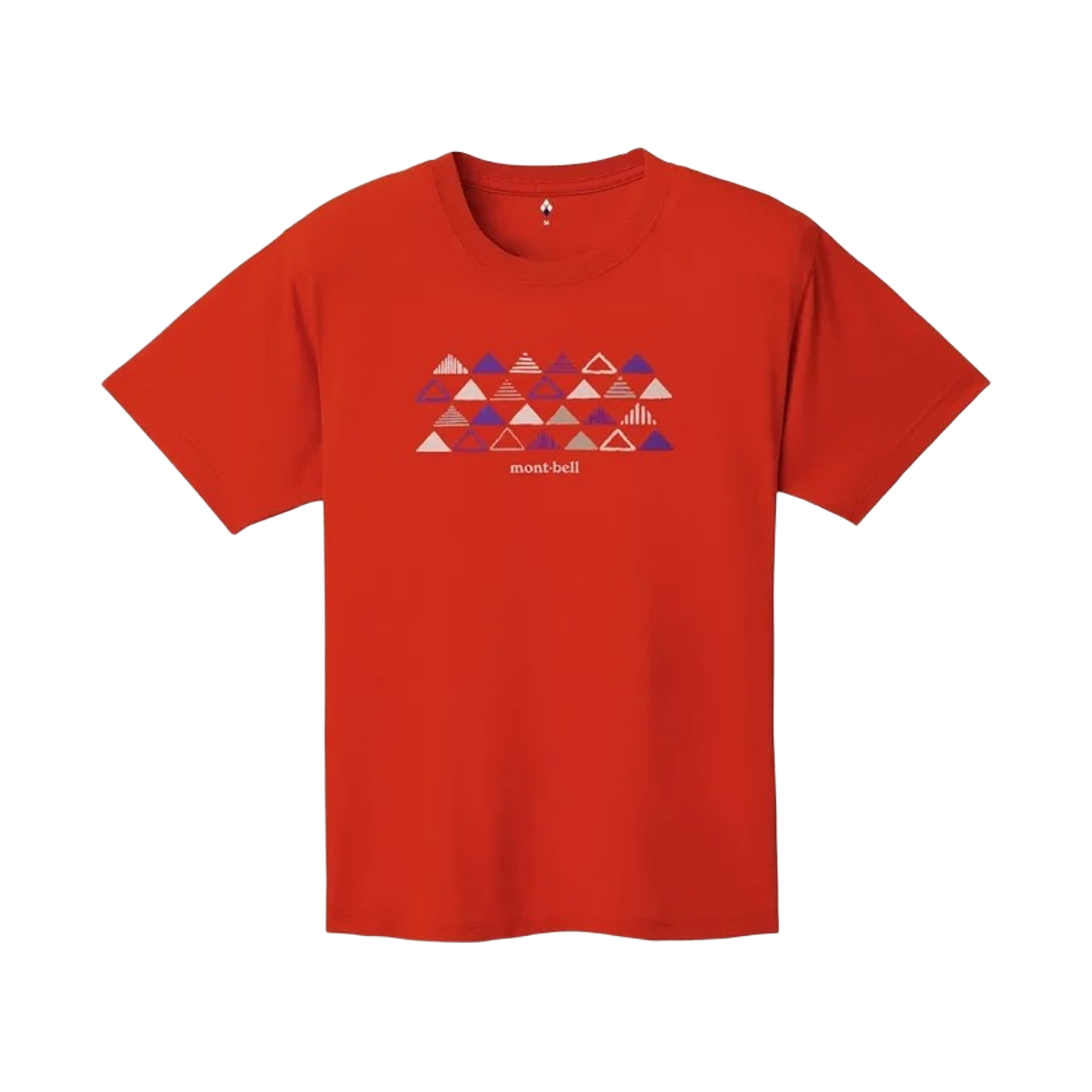 몽벨 위크론 마운틴 패턴 티셔츠 레드(Montbell Wickron Mountain Pattern T-Shirt Red) - 1