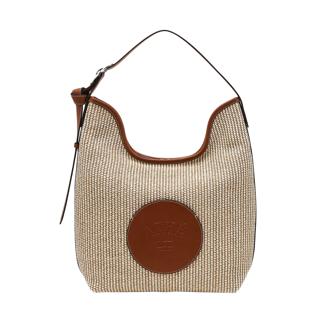 AABA6E821W2 Athe Vanessabruno Acc Ecole Brown Beige Ecole Raffia Shoulder Bag  Normal Brown