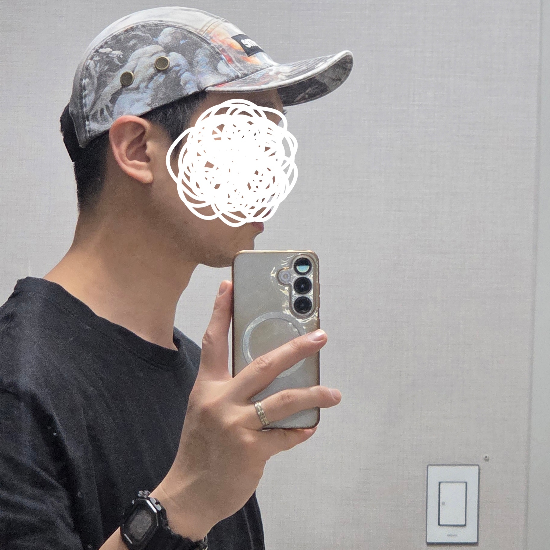 Supreme Frazetta Camp Cap Black - 24FW, Supreme Military Camp Cap Black - 25FW 착용 스타일 - 1