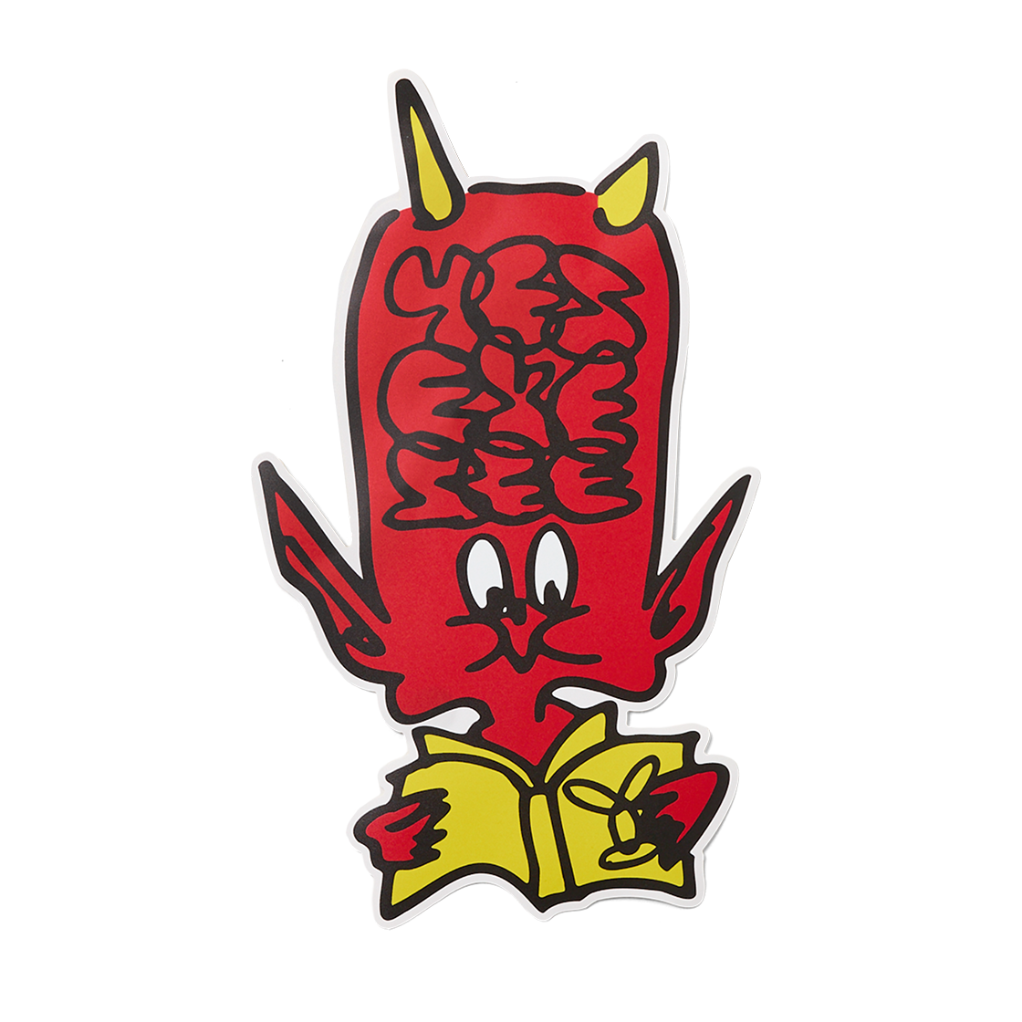 예스아이씨 코너 A4 자이언트 데빌 스티커 레드(YESEYESEE Corner A4 Giant Devil Sticker Red)