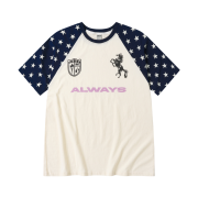 AMOU Always Star Reglan T-Shirts Blue