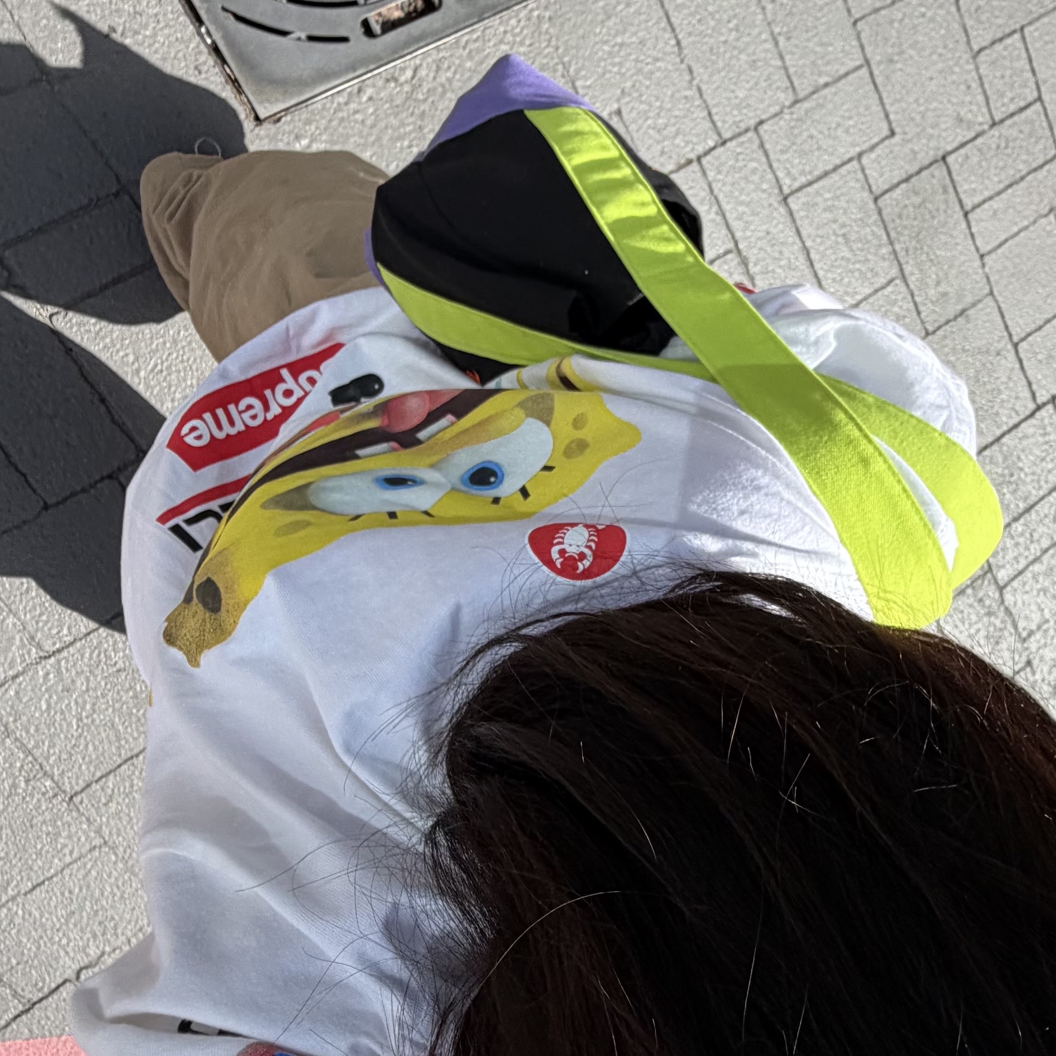 Supreme x SpongeBob SquarePants Castelli Racing L/S T-Shirt White - 25SS 착용 스타일 - 2