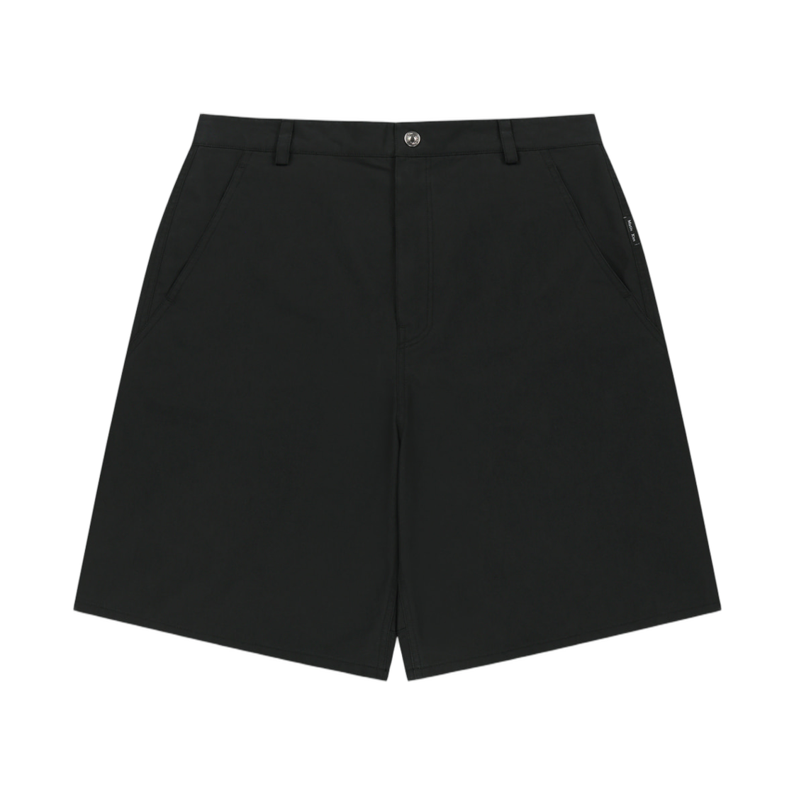 마뗑킴 커브드 심 버뮤다 팬츠 블랙(Matin Kim Curved Seam Bermuda Pants In Black)