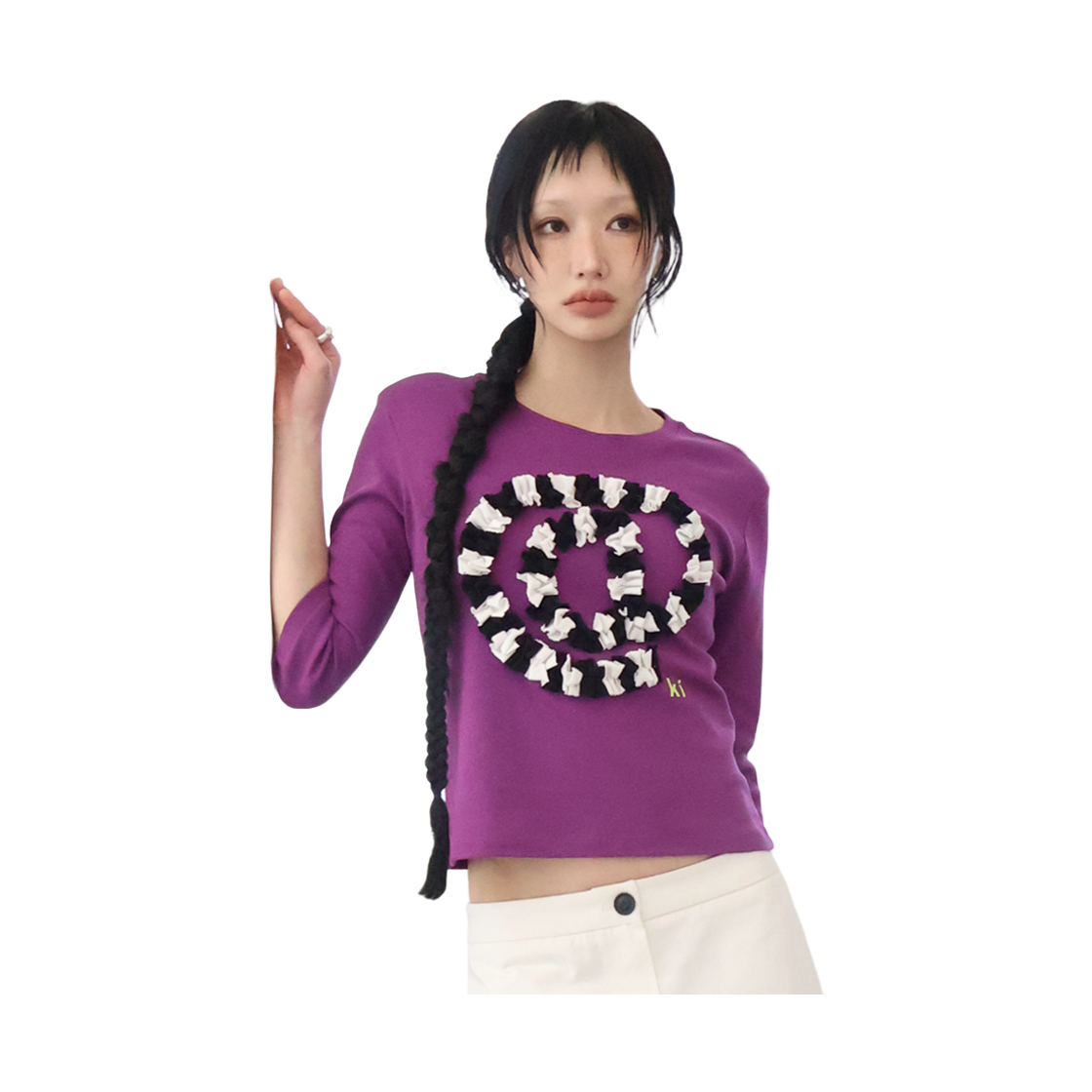키코지 엣 사인 티셔츠 퍼플(kikozy At sign T-shirt Purple) - 2