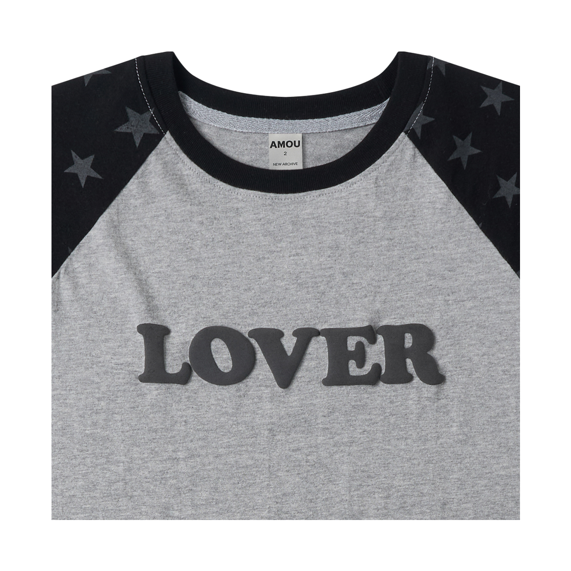 [KREAM 단독] 아모우 러버 레글런 티셔츠 차콜([KREAM 단독] AMOU Lover Reglan T-Shirts Chacoal) - 3