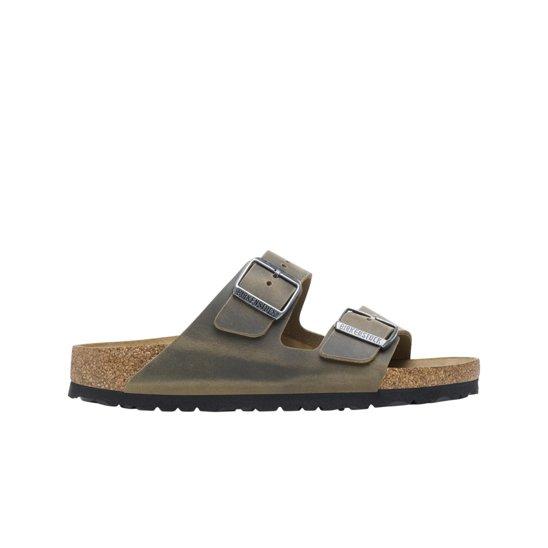 1027039 Birkenstock Arizona Natural Leather Oiled Faded Khaki - Narrow