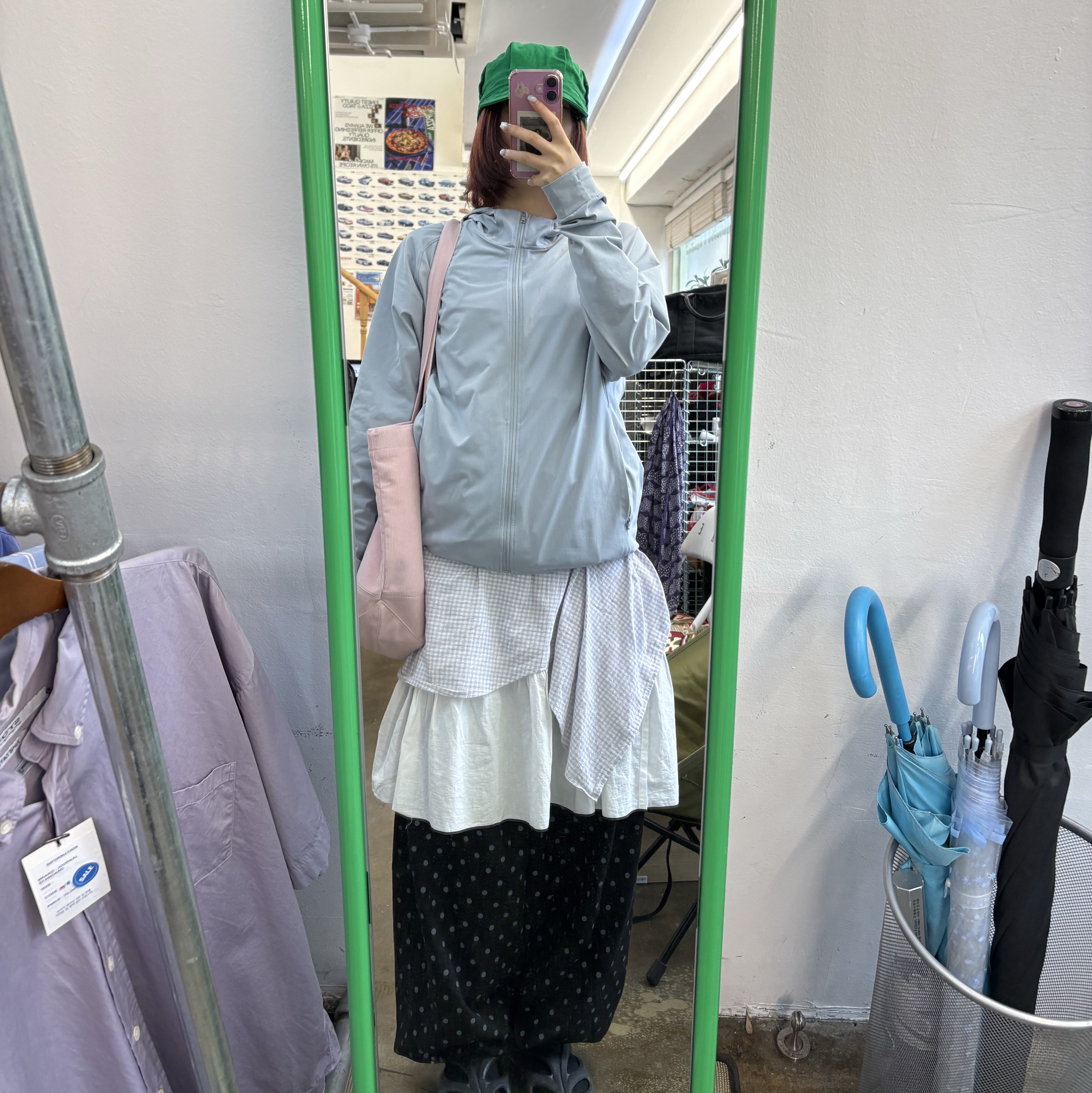 (W) Keen Shanti Black Dawn Blue, Uniqlo Dry EX UV Protection Full Zip Hoodie Gray - JP 착용 스타일 - 1