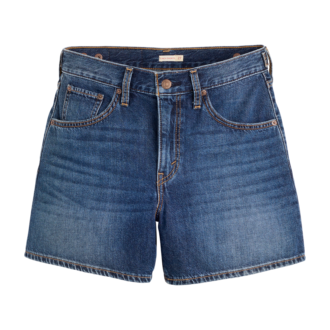 리바이스 신치 미드타이 쇼츠 미디엄 인디고(Levi's Cinch Mid-Thigh Shorts Midium Indigo)
