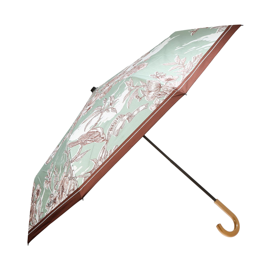 AAUM6E810E2 Athe Vanessabruno Acc Toile De Jouy Green Toile De Jouy 3-Fold Uv Protection Umbrella  Normal Green